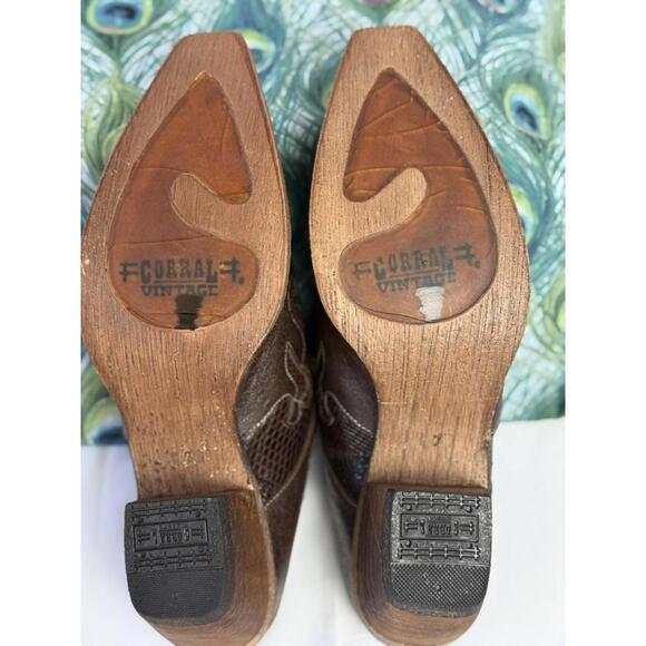 NWOT Corral Vintage Leather Mule Slip-On Shoes Women's SZ 7 - Picture 4 of 9